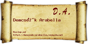 Demcsák Arabella névjegykártya